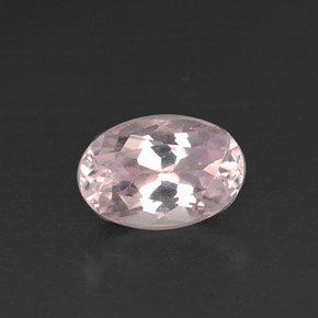 5.05캐럿 천연 핑크 쿤자이트, 타원형 컷, 12.6×8.4 mm, VVS-VS