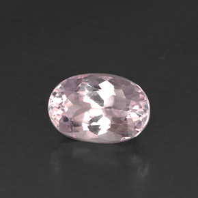 5.05캐럿 천연 핑크 쿤자이트, 타원형 컷, 12.6×8.4 mm, VVS-VS