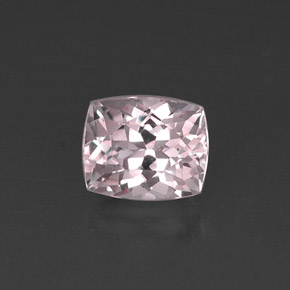 4.74캐럿 천연 핑크 쿤자이트, 쿠션 컷, 10.6×8.6 mm, VVS-VS