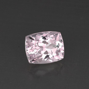 4.74캐럿 천연 핑크 쿤자이트, 쿠션 컷, 10.6×8.6 mm, VVS-VS