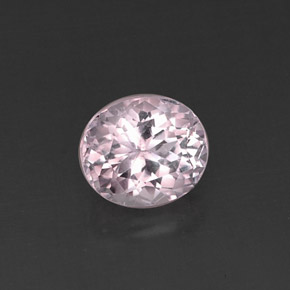 5.09캐럿 천연 핑크 쿤자이트, 타원형 컷, 10.7×9.3 mm, VVS-VS