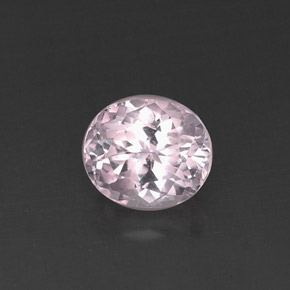 5.09캐럿 천연 핑크 쿤자이트, 타원형 컷, 10.7×9.3 mm, VVS-VS