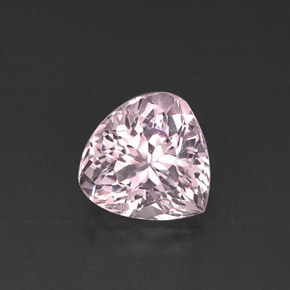 5.57캐럿 천연 핑크 쿤자이트, 배 모양, 11.5×11.4 mm, VVS-VS