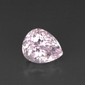 6.11캐럿 천연 핑크 쿤자이트, 배 모양, 11.8×9.8 mm, VVS-VS