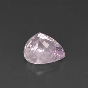 6.11캐럿 천연 핑크 쿤자이트, 배 모양, 11.8×9.8 mm, VVS-VS