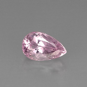 6.07캐럿 천연 핑크 쿤자이트, 배 모양, 13.5×8.6 mm, VS