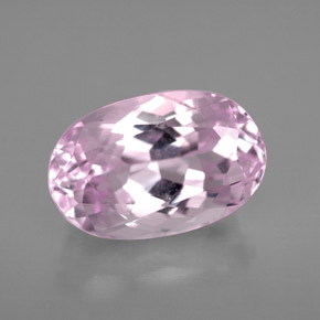 6.11캐럿 천연 핑크 쿤자이트, 타원형 컷, 13.2×8.6 mm, VVS