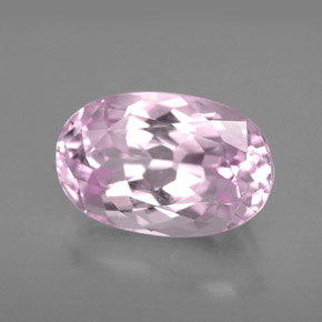 6.11캐럿 천연 핑크 쿤자이트, 타원형 컷, 13.2×8.6 mm, VVS