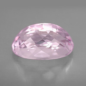 6.11캐럿 천연 핑크 쿤자이트, 타원형 컷, 13.2×8.6 mm, VVS