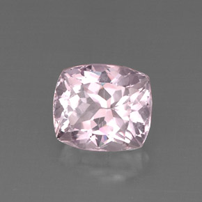 8.05캐럿 천연 핑크 쿤자이트, 쿠션 컷, 11.9×10.5 mm, VVS-VS