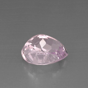 9.78캐럿 천연 핑크 쿤자이트, 배 모양, 14.4×11.8 mm, VS