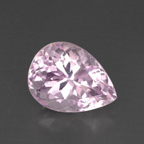 13.68캐럿 천연 핑크 쿤자이트, 배 모양, 17.1×13 mm, VVS-VS