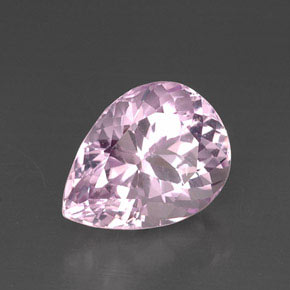 13.68캐럿 천연 핑크 쿤자이트, 배 모양, 17.1×13 mm, VVS-VS