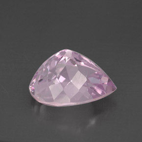 13.68캐럿 천연 핑크 쿤자이트, 배 모양, 17.1×13 mm, VVS-VS