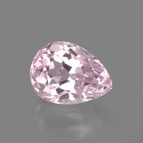 5.99캐럿 천연 핑크 쿤자이트, 배 모양, 12.7×9.4 mm, VS
