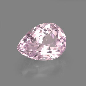 5.99캐럿 천연 핑크 쿤자이트, 배 모양, 12.7×9.4 mm, VS