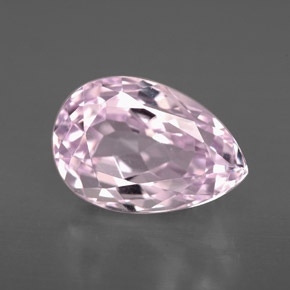 4.52캐럿 천연 핑크 쿤자이트, 배 모양, 11.8×8 mm, VVS-VS
