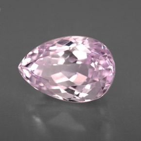 4.52캐럿 천연 핑크 쿤자이트, 배 모양, 11.8×8 mm, VVS-VS