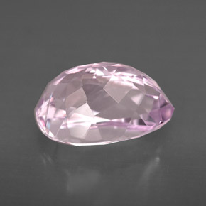 4.52캐럿 천연 핑크 쿤자이트, 배 모양, 11.8×8 mm, VVS-VS
