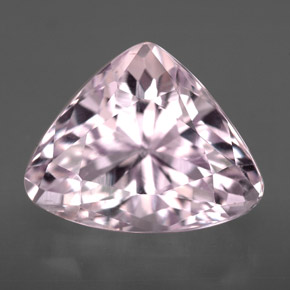 7.41캐럿 천연 핑크 쿤자이트, 트릴리언, 14.3×11.4 mm, VVS-VS