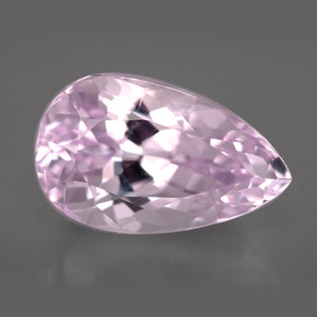 9.19캐럿 천연 핑크 쿤자이트, 배 모양, 16.1×9.9 mm, VVS-VS