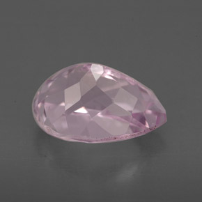 3.86캐럿 천연 핑크 쿤자이트, 배 모양, 11.3×8.2 mm, VVS