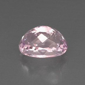 6.71캐럿 천연 핑크 쿤자이트, 타원형 컷, 12.4×9.3 mm, VVS