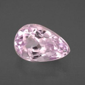 4.55캐럿 천연 핑크 쿤자이트, 배 모양, 12.2×7.9 mm, VS