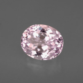 2.68캐럿 천연 핑크 쿤자이트, 타원형 컷, 9.1×7.4 mm, VVS-VS