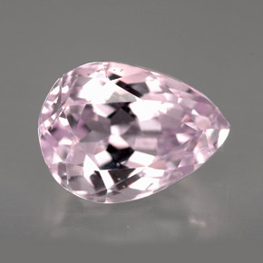 5.78캐럿 천연 핑크 쿤자이트, 배 모양, 12.5×9.2 mm, VVS-VS