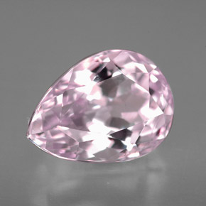 5.78캐럿 천연 핑크 쿤자이트, 배 모양, 12.5×9.2 mm, VVS-VS