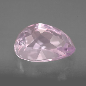 5.78캐럿 천연 핑크 쿤자이트, 배 모양, 12.5×9.2 mm, VVS-VS