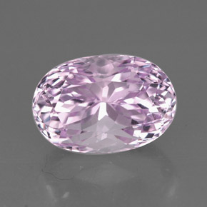 5.46캐럿 천연 라이트 핑크 쿤자이트, 타원형 컷, 12×8.3 mm, VVS-VS