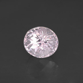 4.03캐럿 천연 라이트 핑크 쿤자이트, 타원형 컷, 9×8.4 mm, VVS-VS