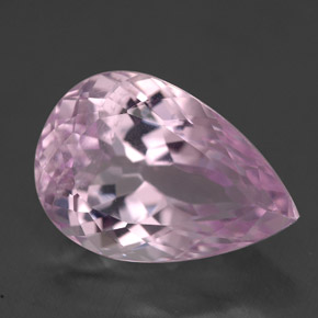 6.61캐럿 천연 핑크 쿤자이트, 배 모양, 14.3×9.8 mm, VS