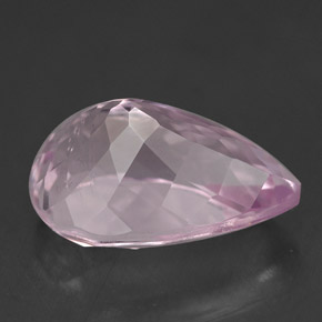 6.61캐럿 천연 핑크 쿤자이트, 배 모양, 14.3×9.8 mm, VS
