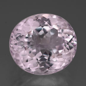 7.60캐럿 천연 핑크 쿤자이트, 타원형 컷, 12.4×11.1 mm, VVS