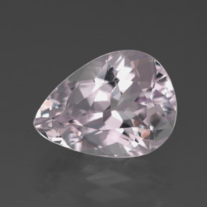 5.12캐럿 천연 라이트 핑크 쿤자이트, 배 모양, 13×9.7 mm, VVS