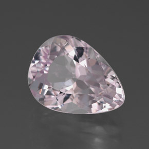 5.12캐럿 천연 라이트 핑크 쿤자이트, 배 모양, 13×9.7 mm, VVS