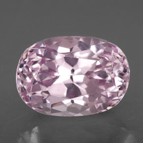 6.97캐럿 천연 핑크 쿤자이트, 타원형 컷, 12.2×8.8 mm, VS