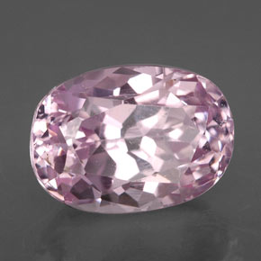 6.97캐럿 천연 핑크 쿤자이트, 타원형 컷, 12.2×8.8 mm, VS