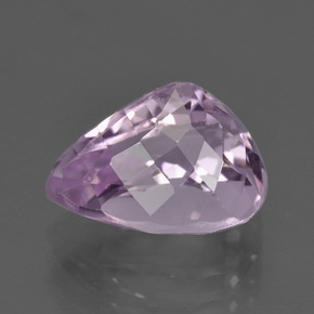 5.56캐럿 천연 핑크 쿤자이트, 배 모양, 12.2×9.2 mm, VS