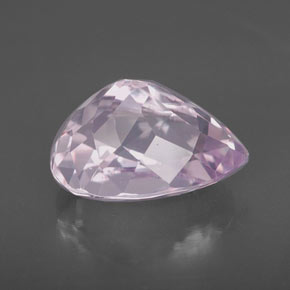 6.49캐럿 천연 라이트 핑크 쿤자이트, 배 모양, 13.3×9.7 mm, VVS-VS