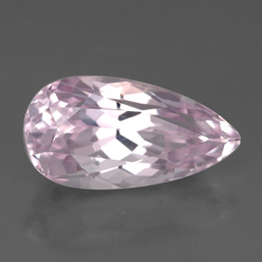6.63캐럿 천연 핑크 쿤자이트, 배 모양, 15.7×8.2 mm, VVS-VS