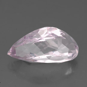6.63캐럿 천연 핑크 쿤자이트, 배 모양, 15.7×8.2 mm, VVS-VS