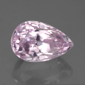 6.54캐럿 천연 핑크 쿤자이트, 배 모양, 13.1×8.5 mm, VS-SI