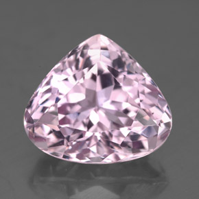 8.78캐럿 천연 핑크 쿤자이트, 배 모양, 13.9×12.3 mm, VS-SI