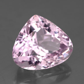 8.78캐럿 천연 핑크 쿤자이트, 배 모양, 13.9×12.3 mm, VS-SI