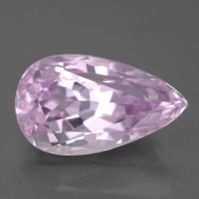7.83캐럿 천연 핑크 쿤자이트, 배 모양, 15.7×9.2 mm, VS