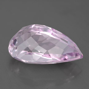 7.83캐럿 천연 핑크 쿤자이트, 배 모양, 15.7×9.2 mm, VS